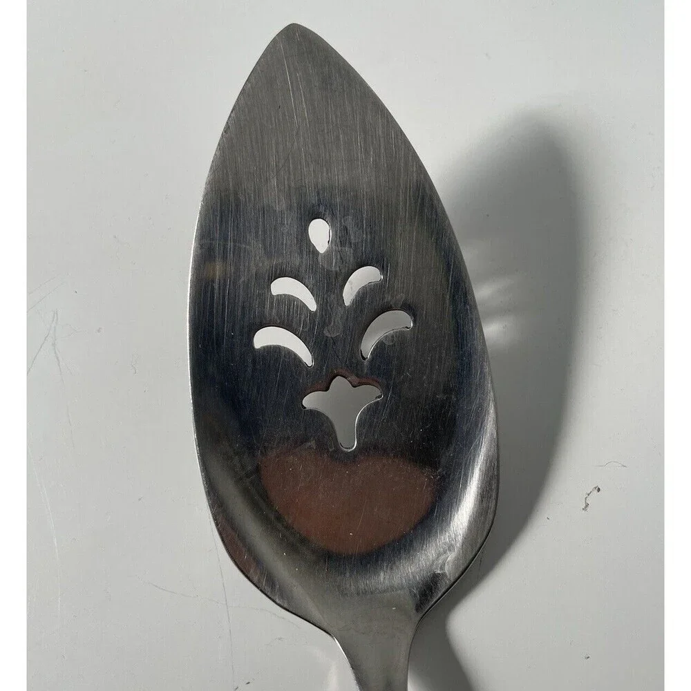 Oneida Stainless Silver Tone Marquette‎ Pierced Pie Server Vintage Cake